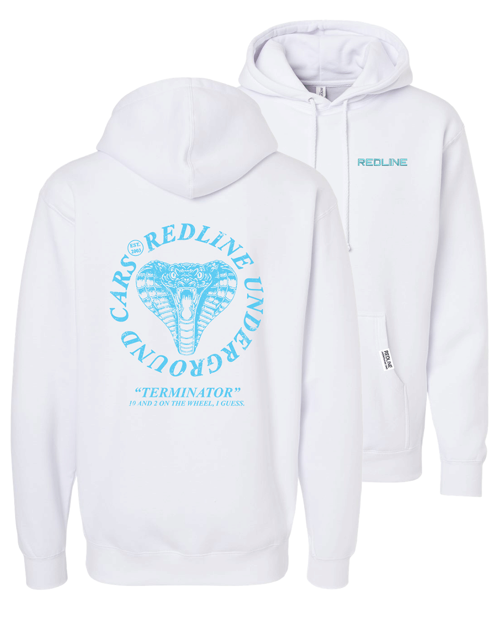 Redline White Cobra Steering Wheel Hoodie Multicolor - Underground Raffles