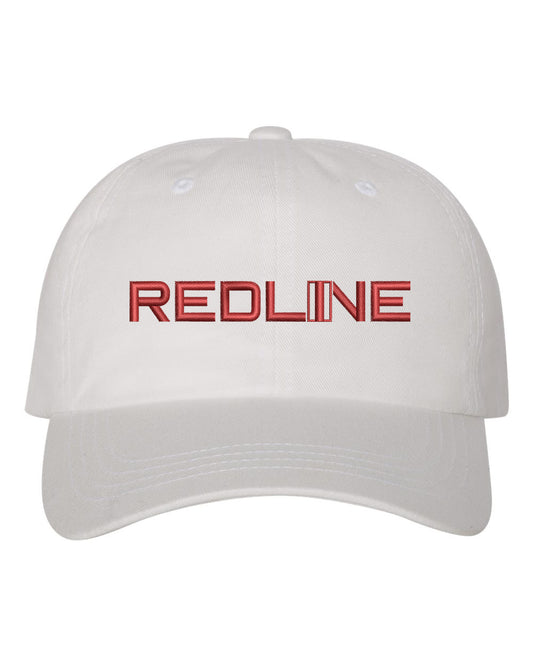 Redline Dad Hat Red on White - Underground Raffles